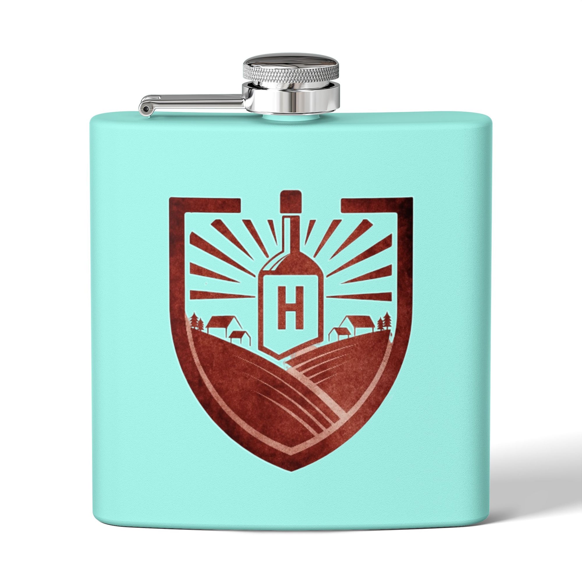 Flask — Harvest Moon Logo 6oz Stainless Steel Hip Flask