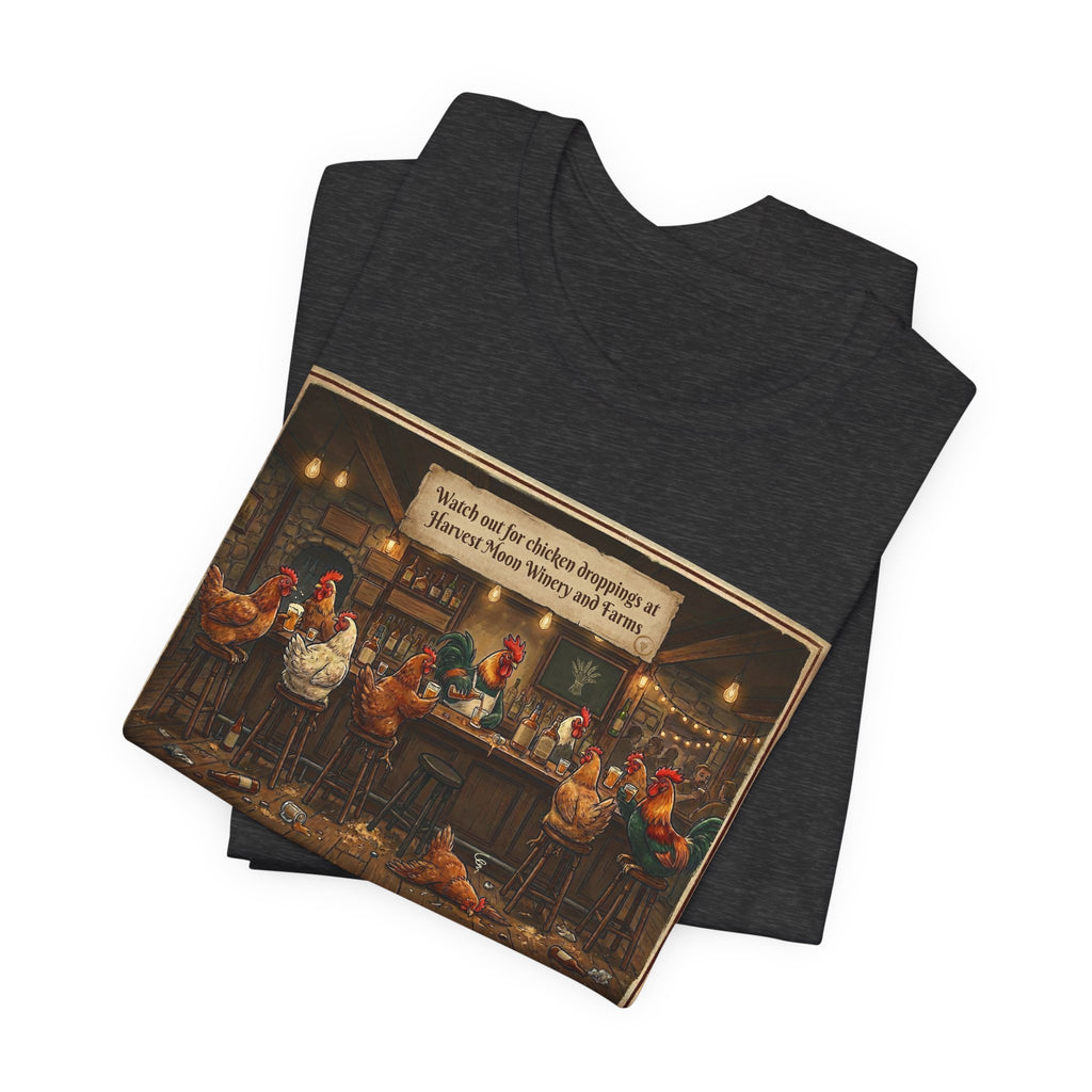 Chicken Droppings -  Pub Scene Tee —  Retro Bar Graphic T-Shirt