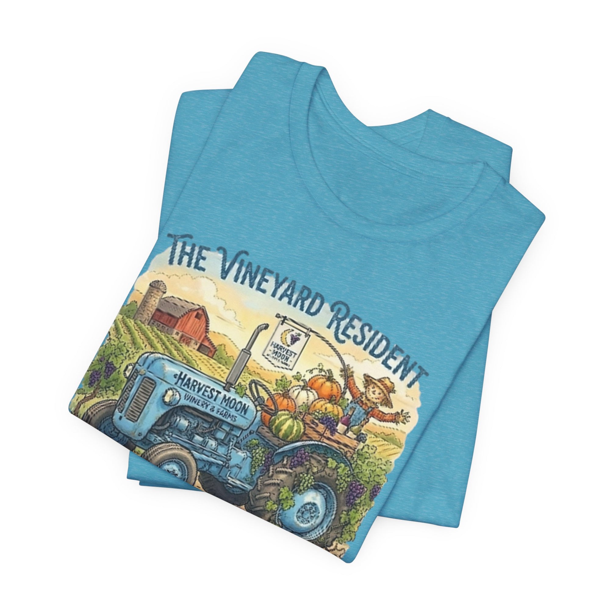 Vineyard Resident Tee — 'Grown in the Sun, Sipped by the Moon' Tractor T-Shirt
