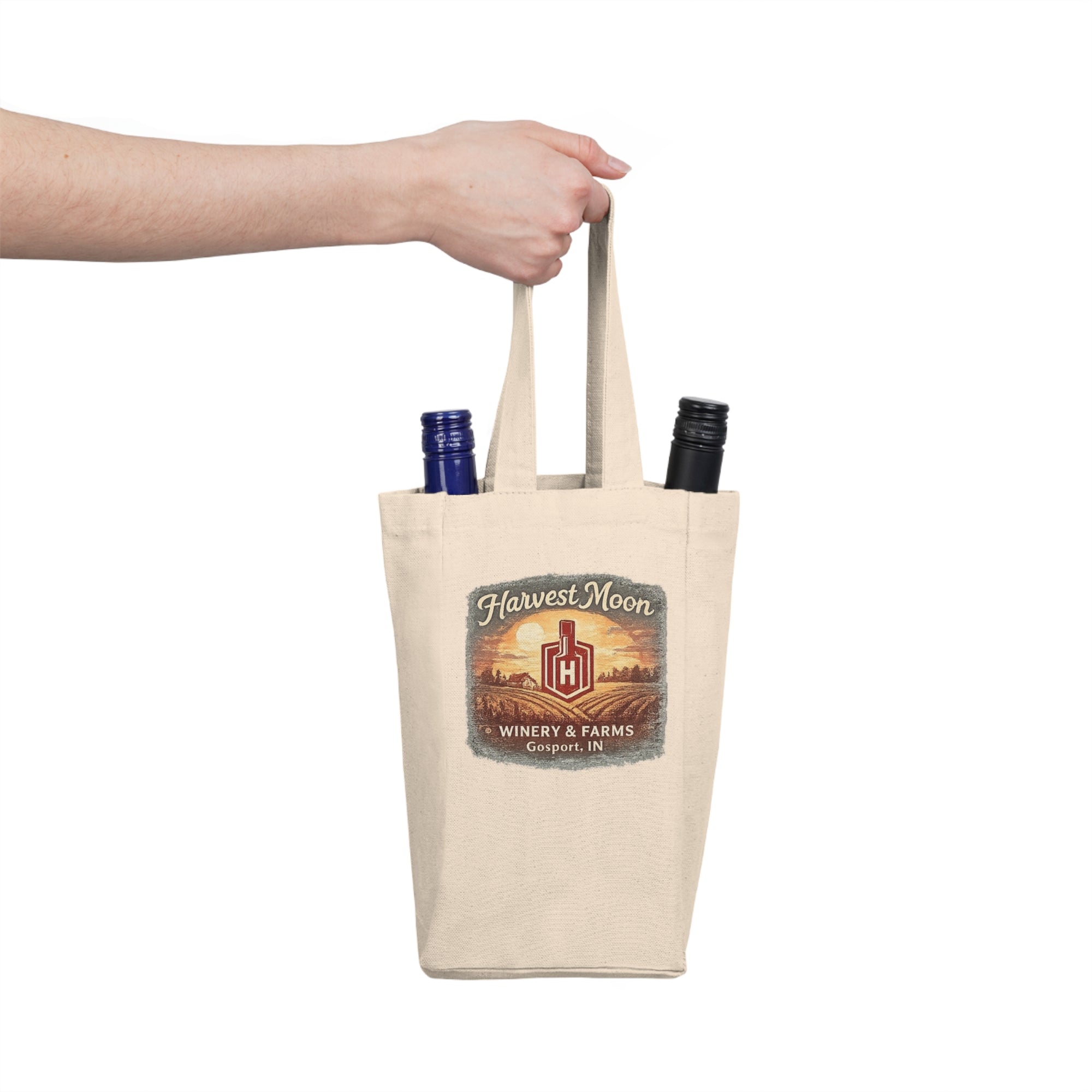 Double Wine Bag — Harvest Moon Winery Picnic Wine Bottle Carrier