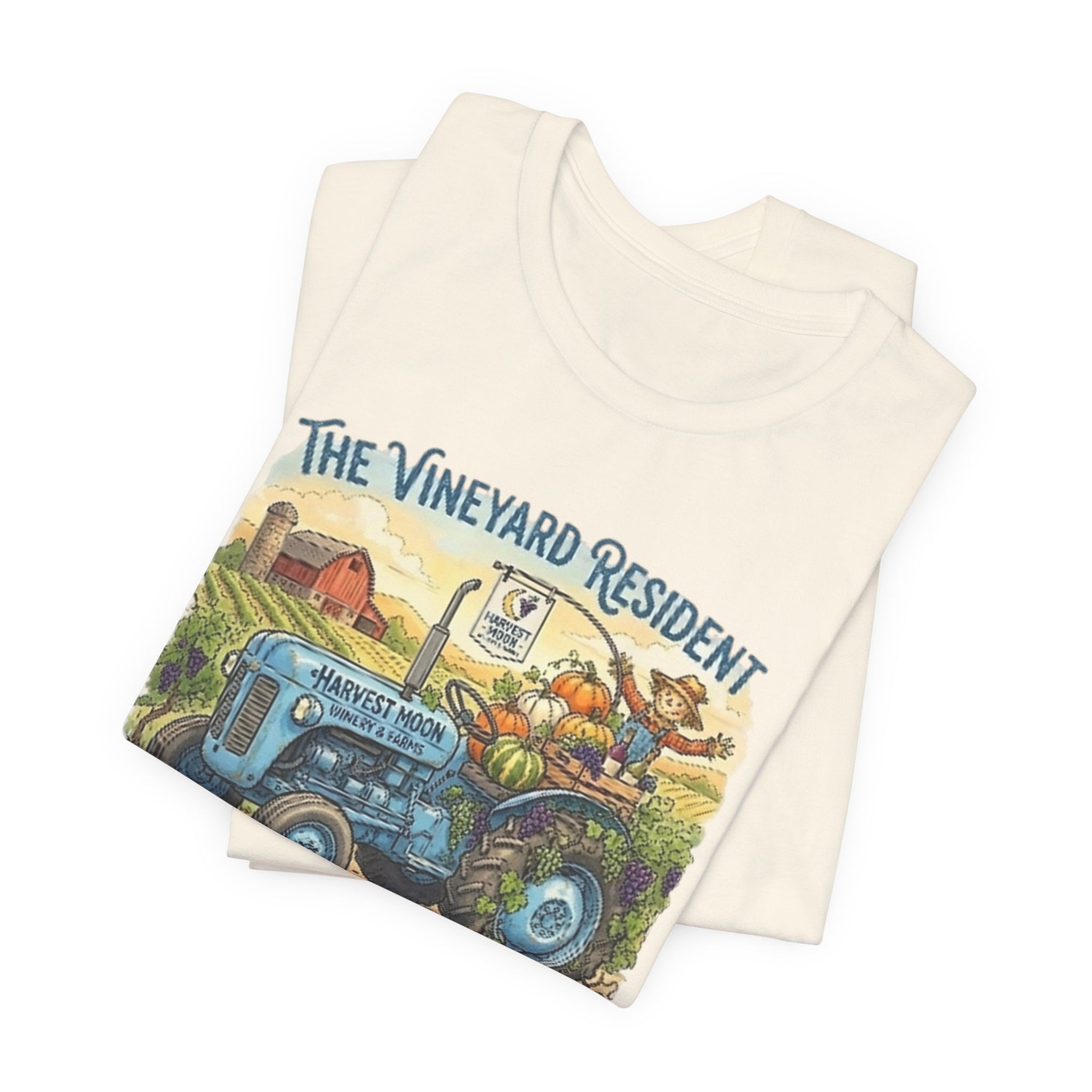 Vineyard Resident Tee — 'Grown in the Sun, Sipped by the Moon' Tractor T-Shirt