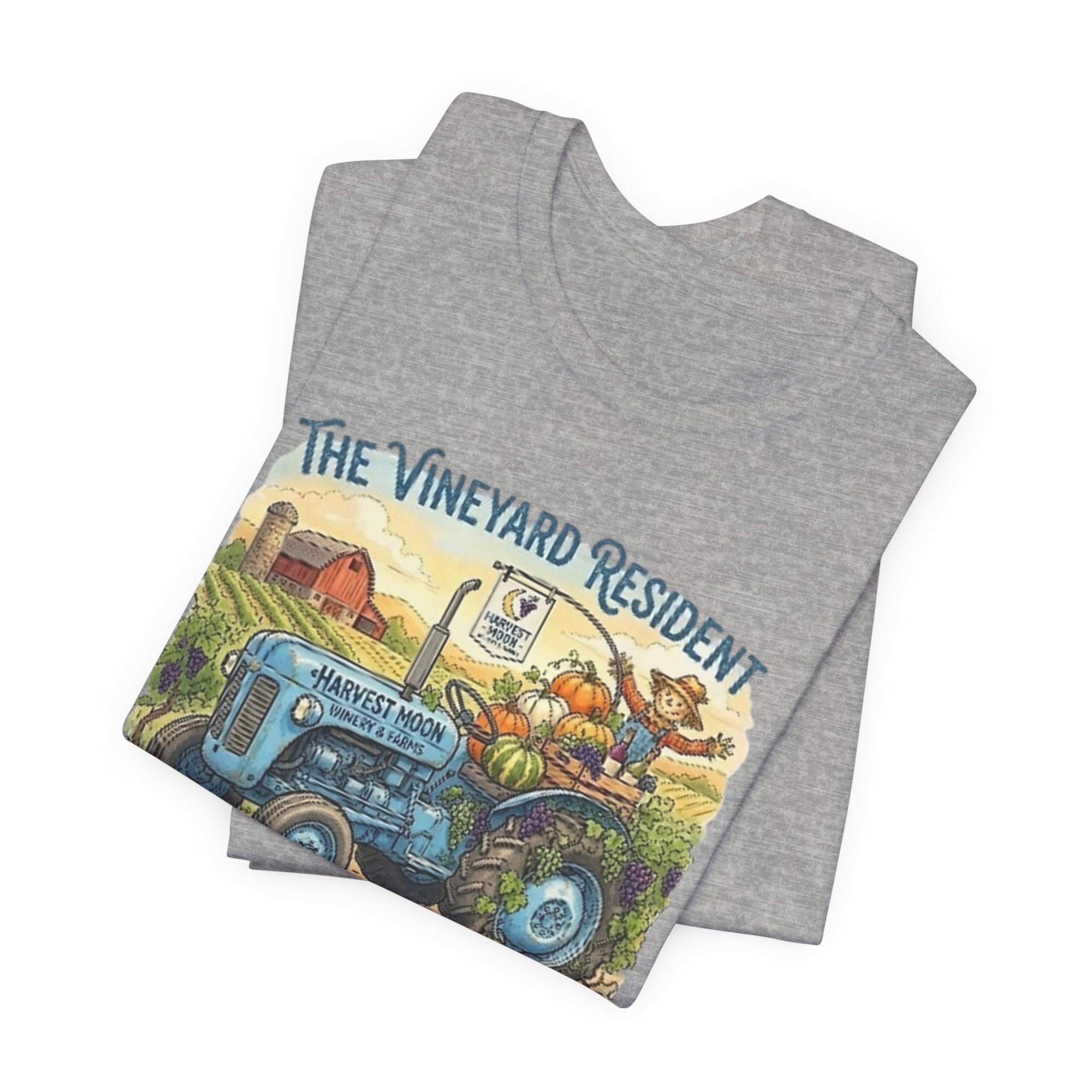 Vineyard Resident Tee — 'Grown in the Sun, Sipped by the Moon' Tractor T-Shirt