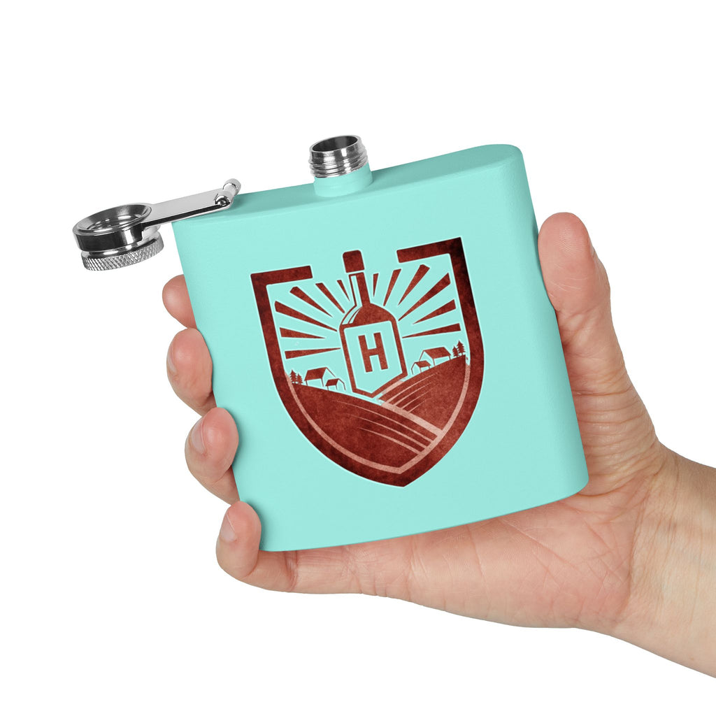 Flask — Harvest Moon Logo 6oz Stainless Steel Hip Flask