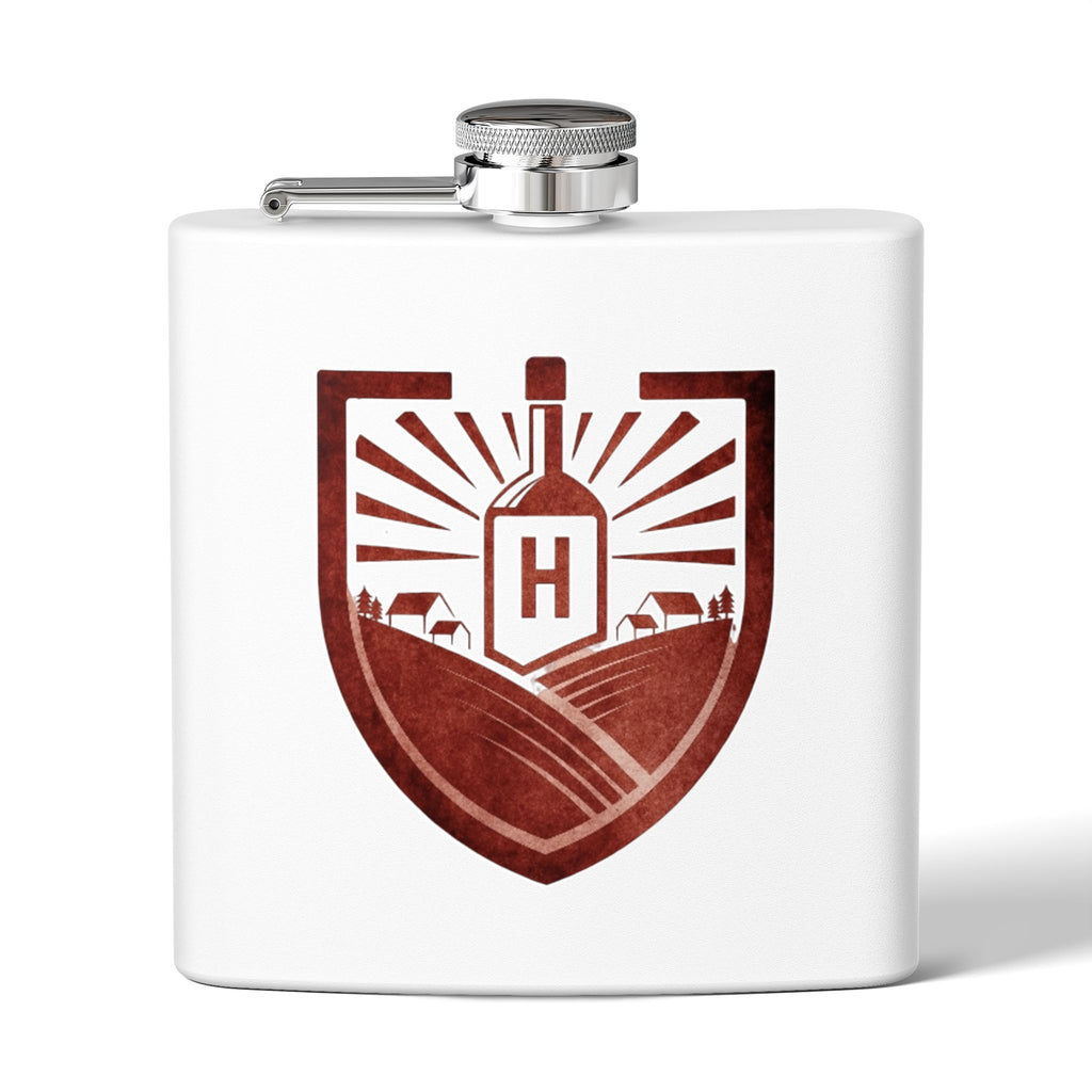 Flask — Harvest Moon Logo 6oz Stainless Steel Hip Flask