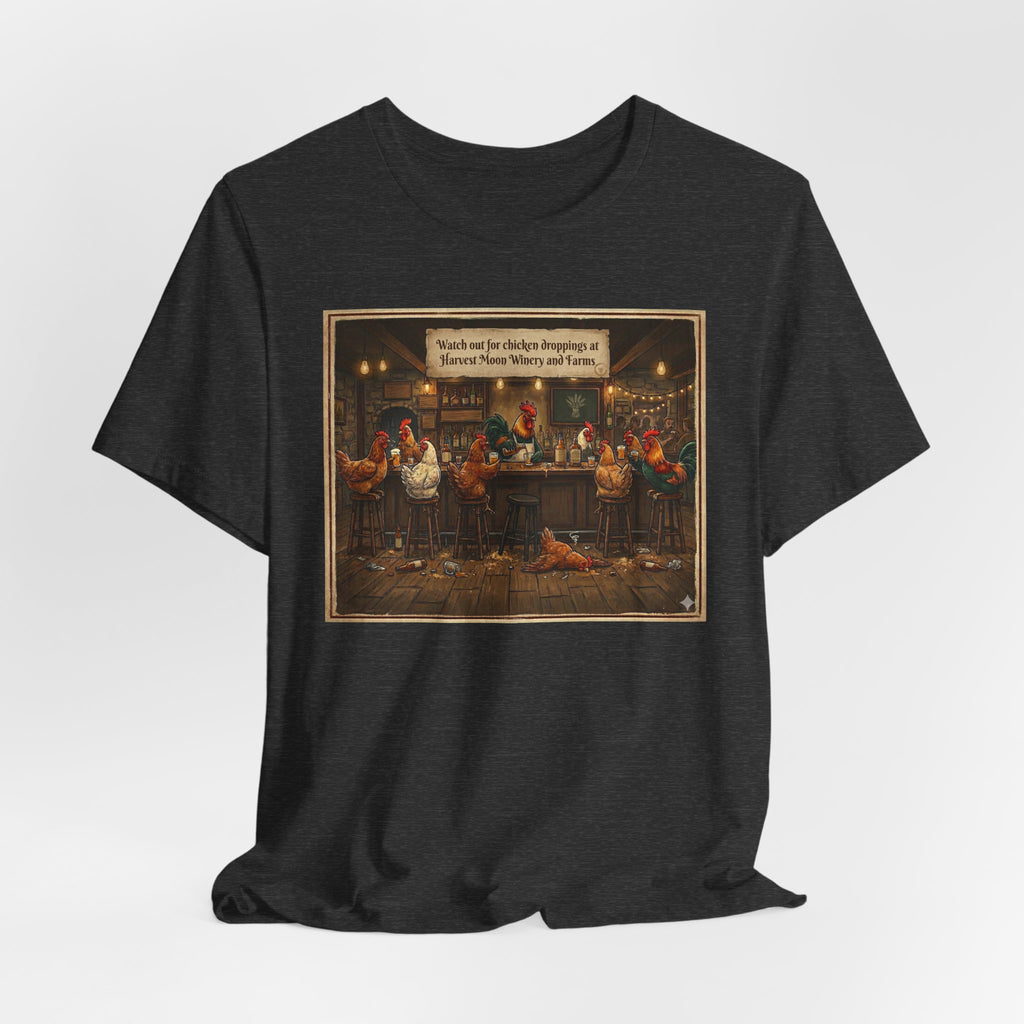 Chicken Droppings -  Pub Scene Tee —  Retro Bar Graphic T-Shirt