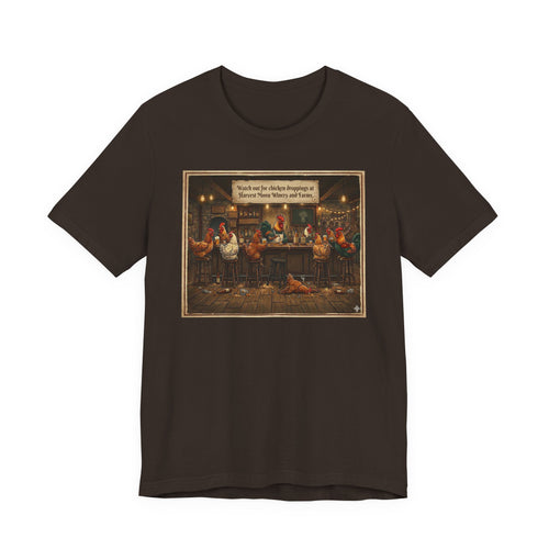 Chicken Droppings -  Pub Scene Tee —  Retro Bar Graphic T-Shirt