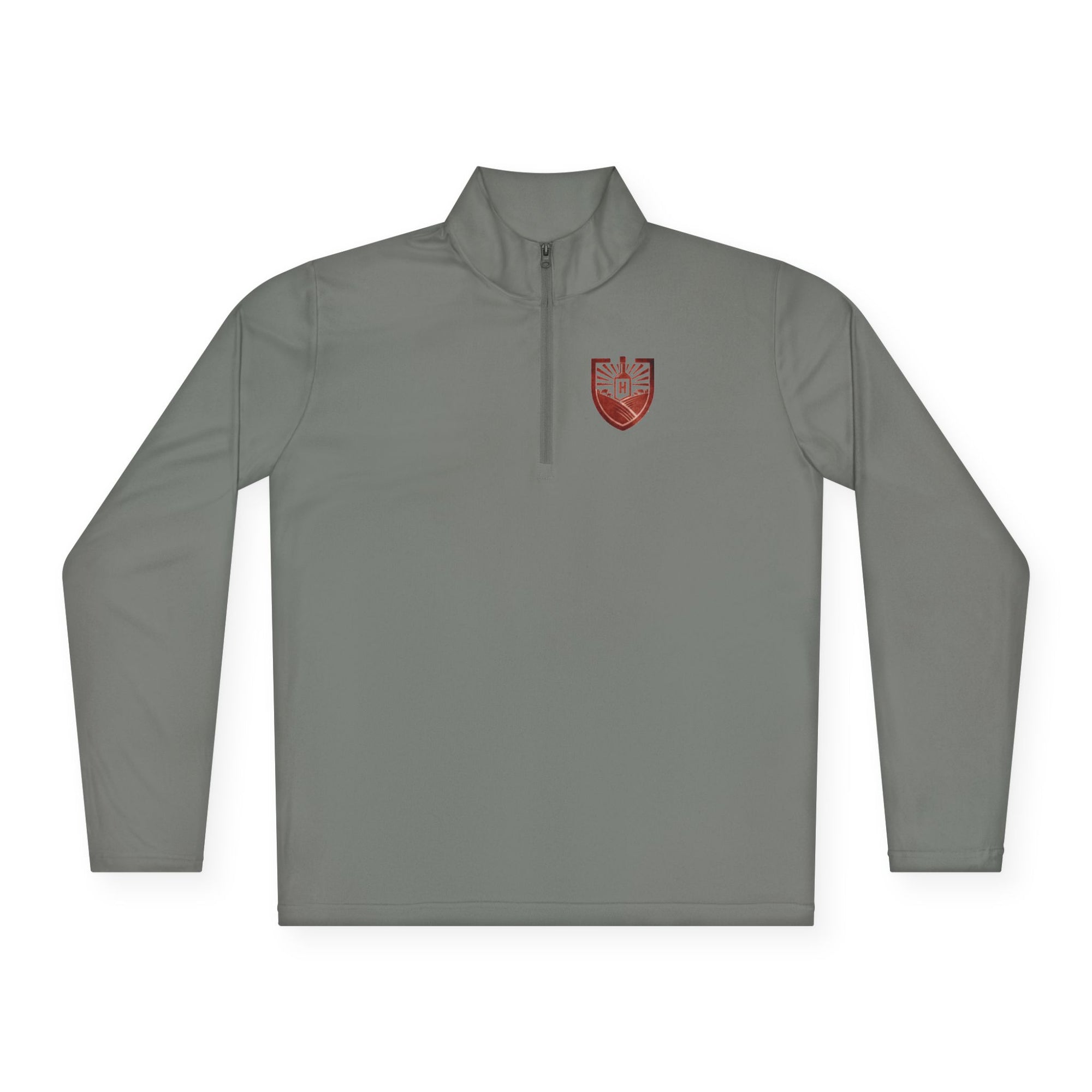 Harvest Moon Winery & Farms Quarter-Zip Pullover — Red Shield Chest Emblem