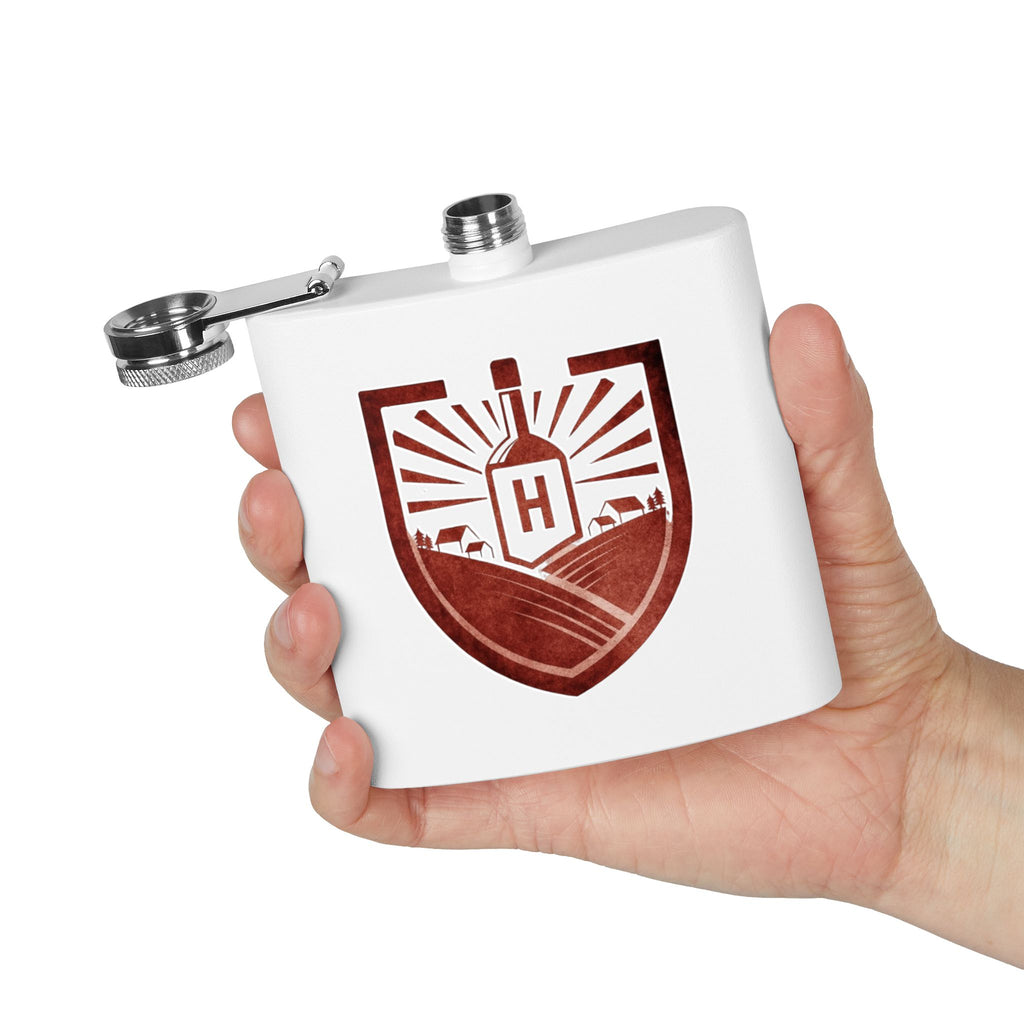 Flask — Harvest Moon Logo 6oz Stainless Steel Hip Flask