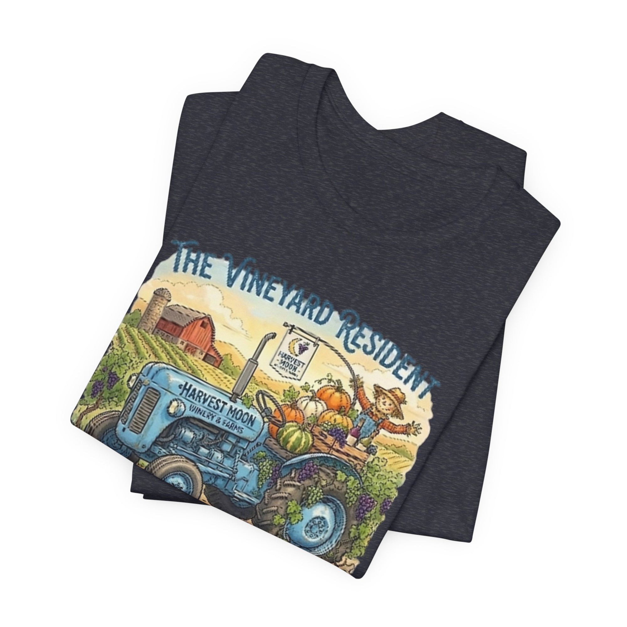 Vineyard Resident Tee — 'Grown in the Sun, Sipped by the Moon' Tractor T-Shirt