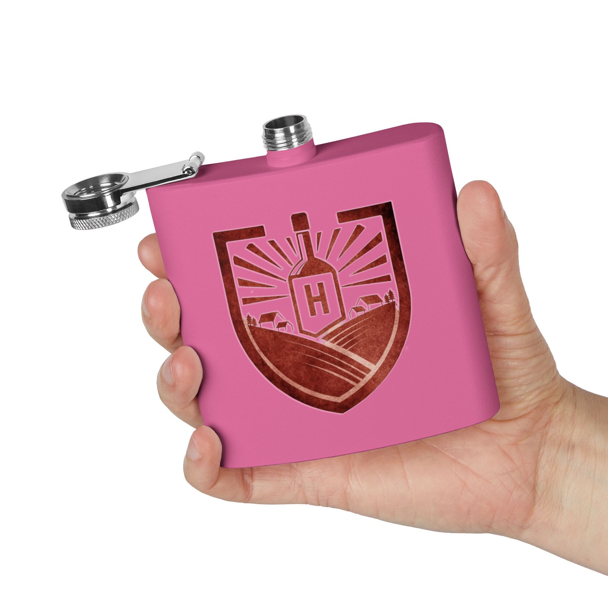 Flask — Harvest Moon Logo 6oz Stainless Steel Hip Flask