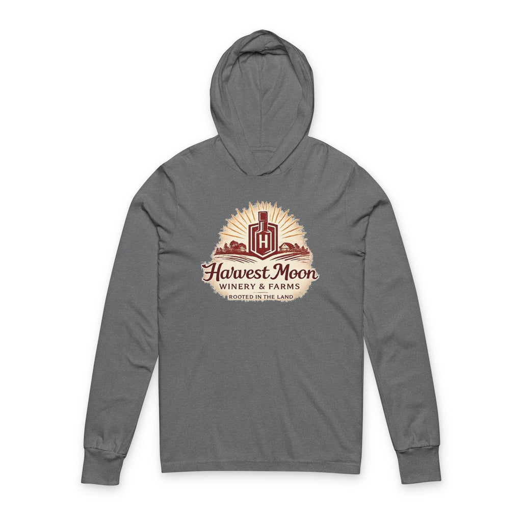 Harvest Moon Winery & Farms Hooded Long Sleeve Tee — Vintage Farm Logo Hooded Tee