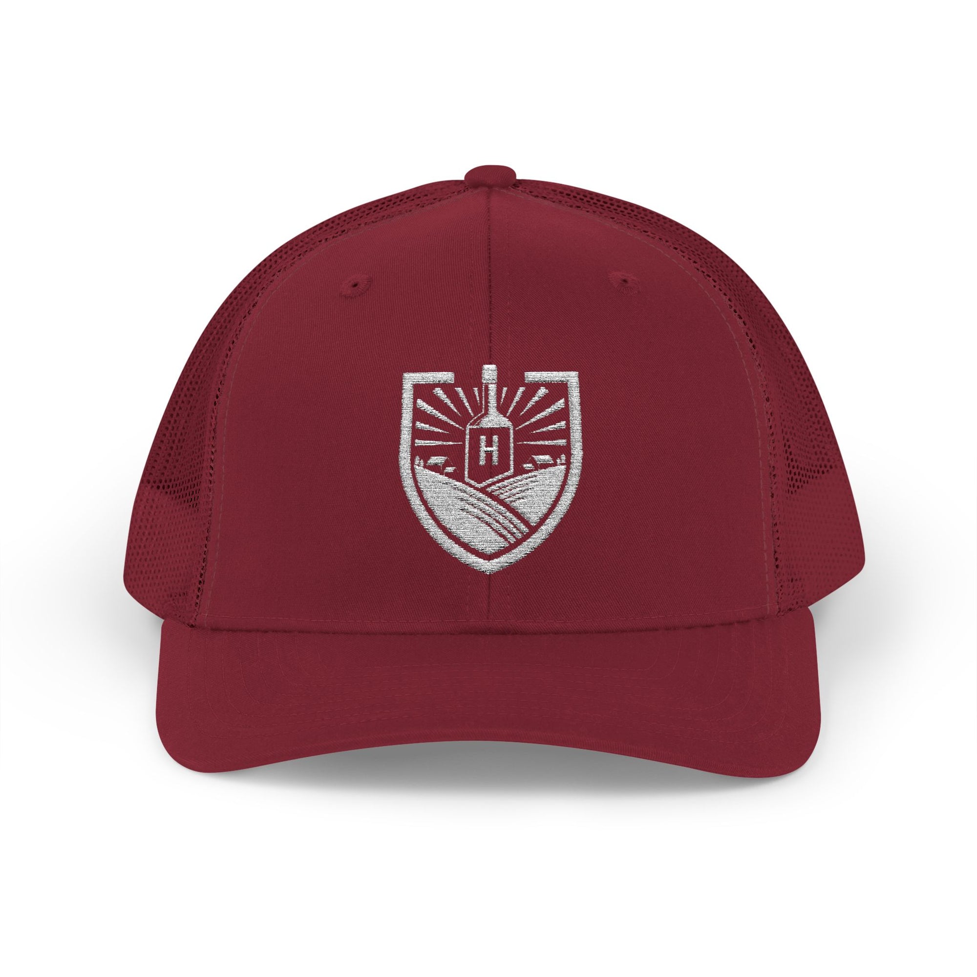 Trucker Cap — Vintage Crest Patch Snapback Hat