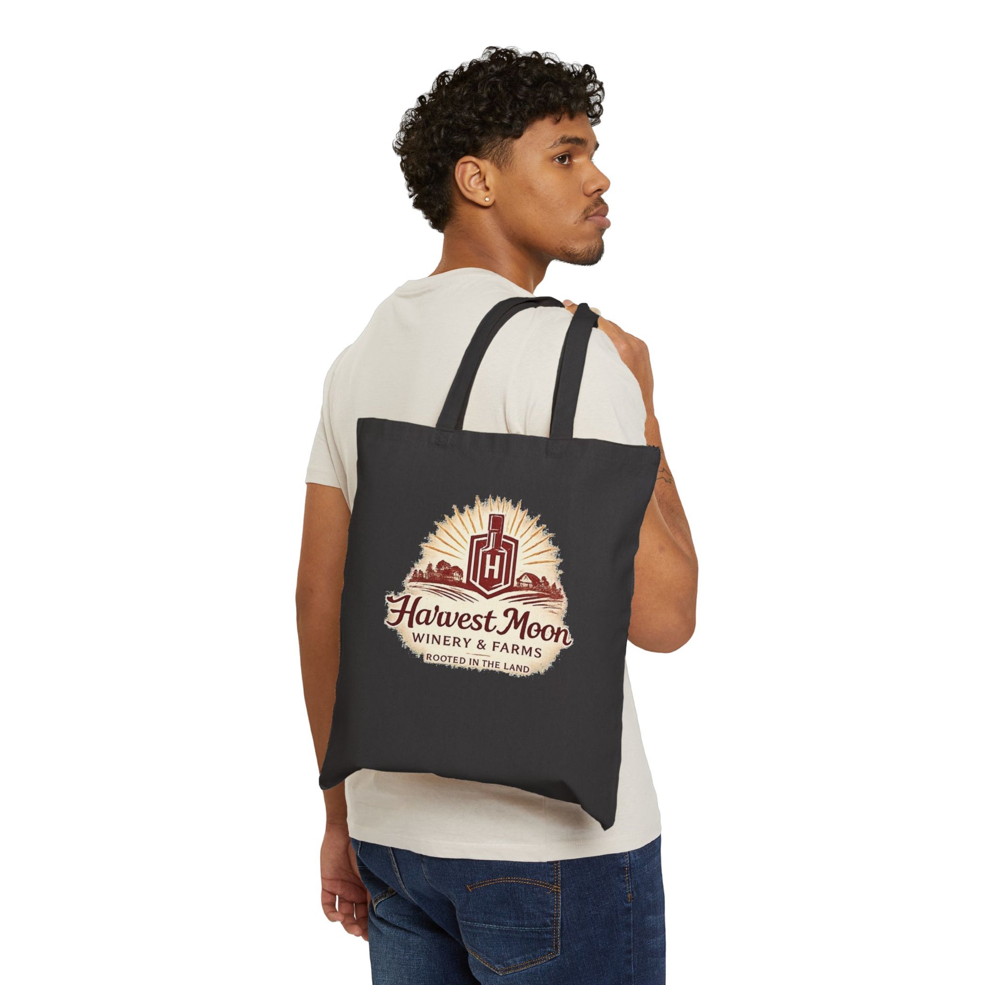 Tote Bag — Harvest Moon Winery & Farms Logo Cotton Canvas Market Tote
