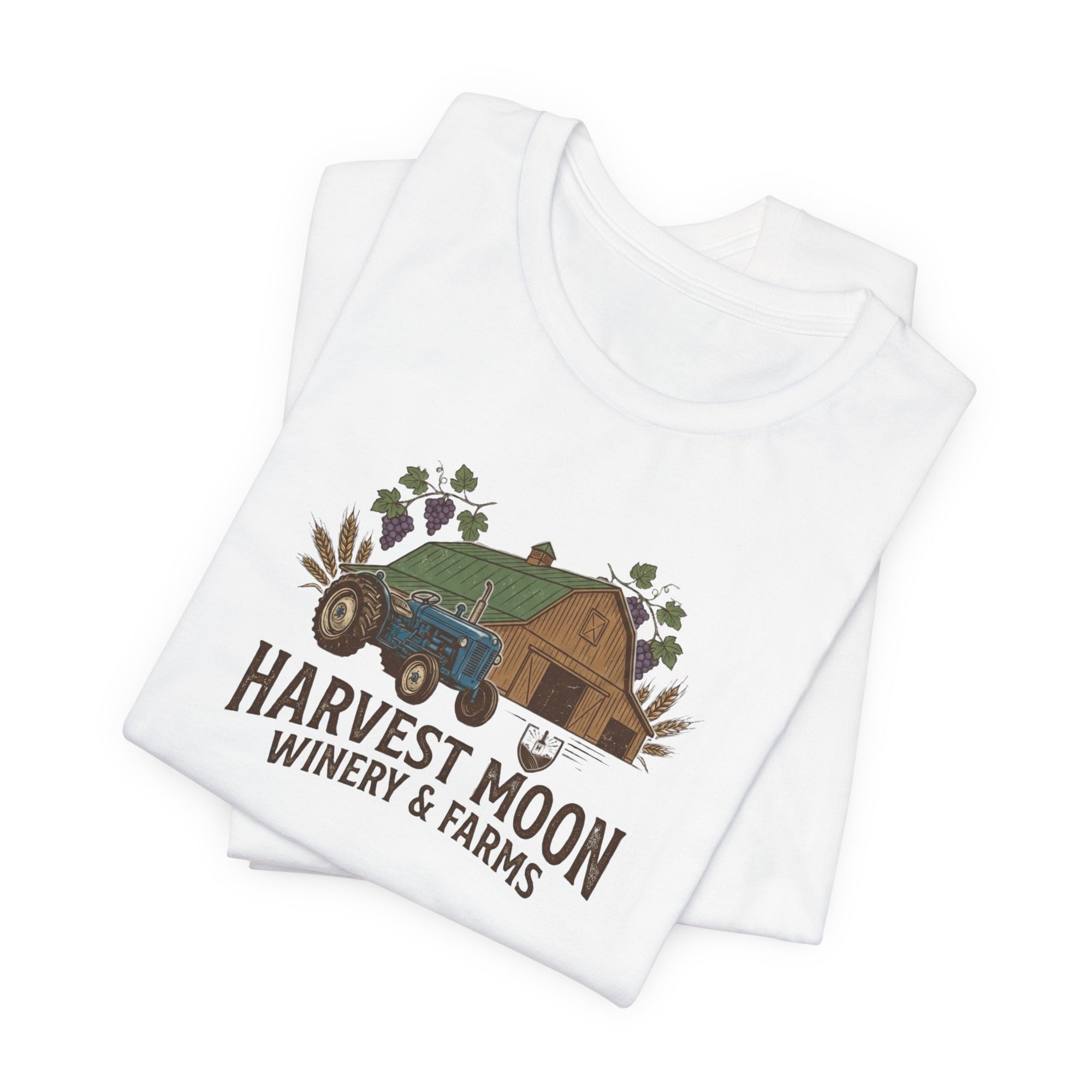Harvest Moon Winery & Farms Tee — Vintage Tractor Graphic T-Shirt
