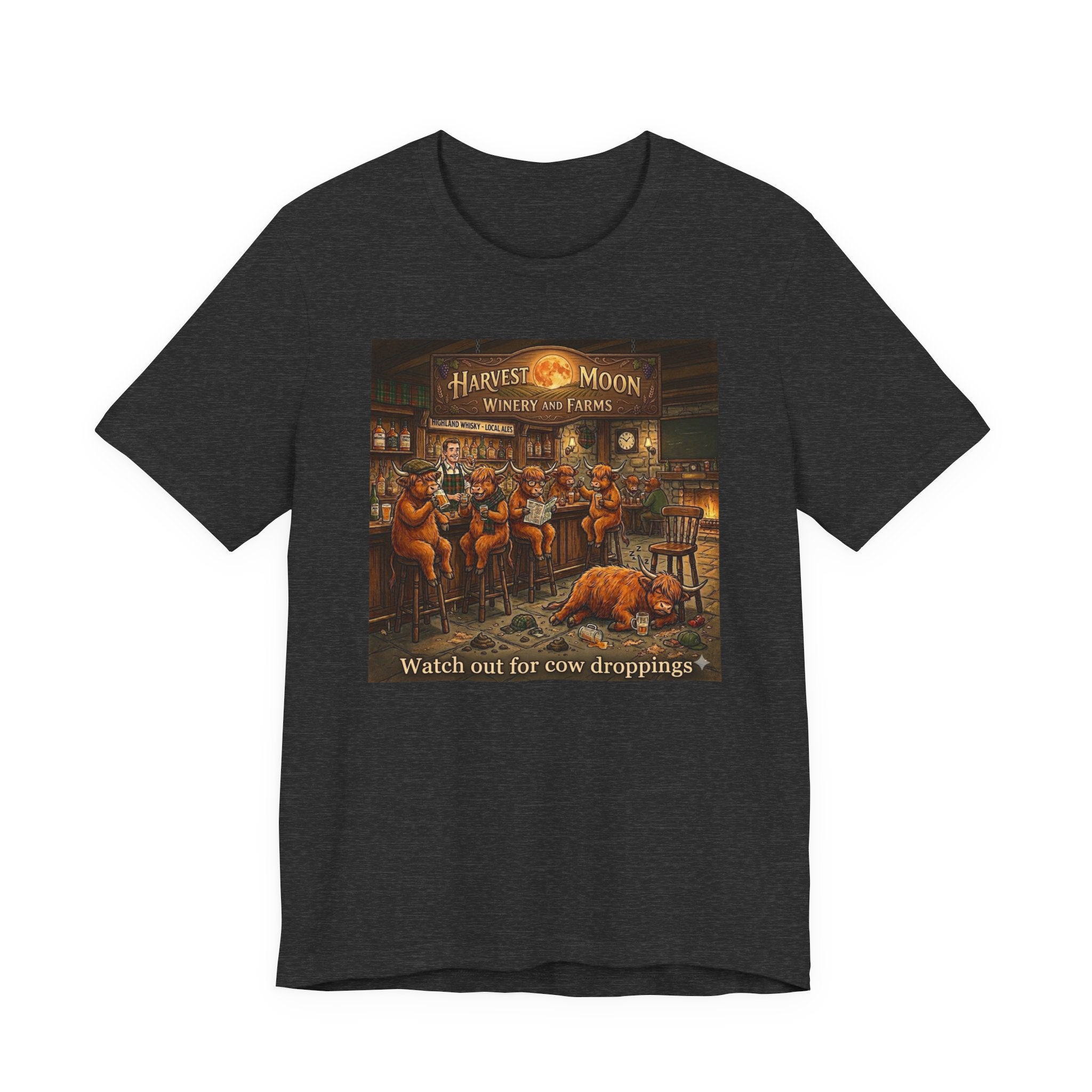 Cow Droppings -Pub T-Shirt – Vintage Farm Bar Tee – Harvest Moon