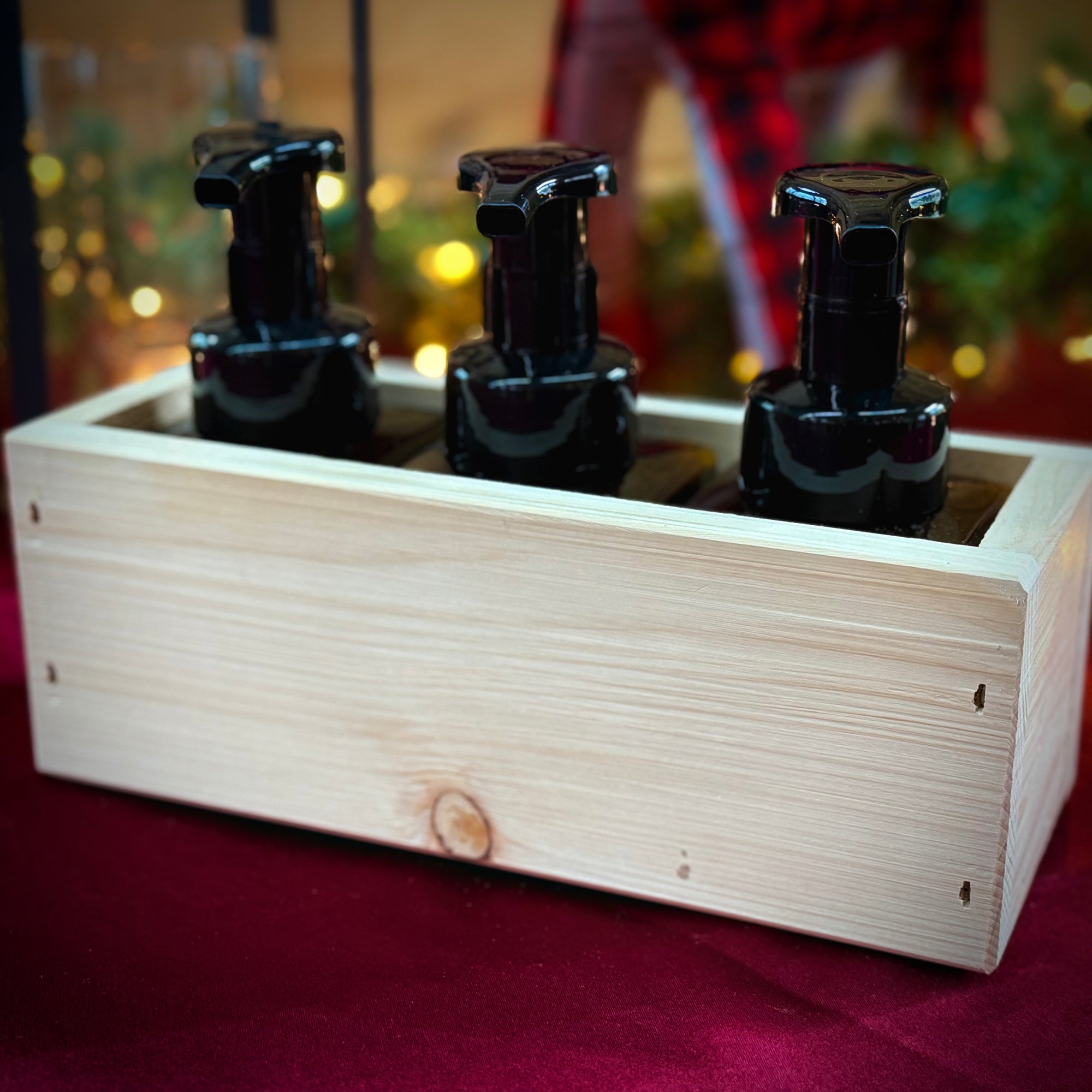 HMF- Foaming Hand Soap Essential Oils Gift Set – 3 Scents + Handcrafted Wood Holder