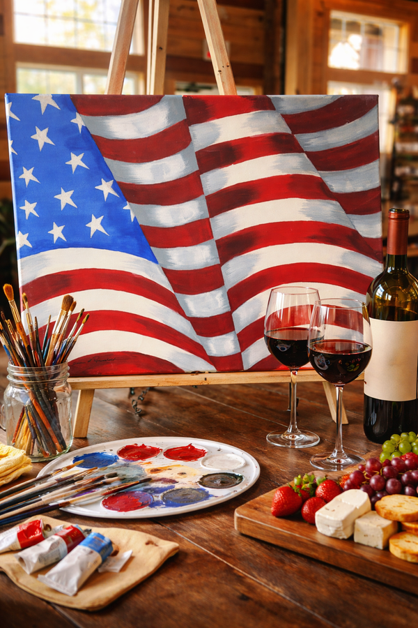 Wine & Canvas "Old Glory"