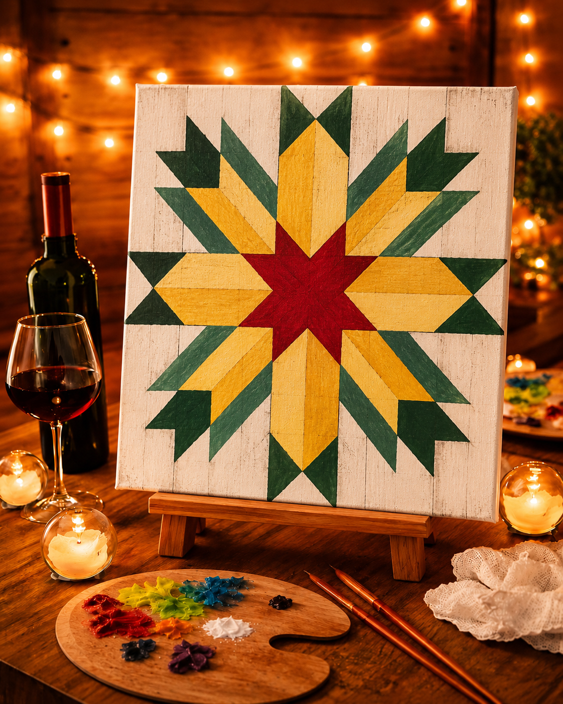 Wine & Canvas - "Barn Quilt"